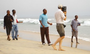 Hope For Life Boys (Melody Of Praise) performing on the beach for a music video. Click the photo to view the video.