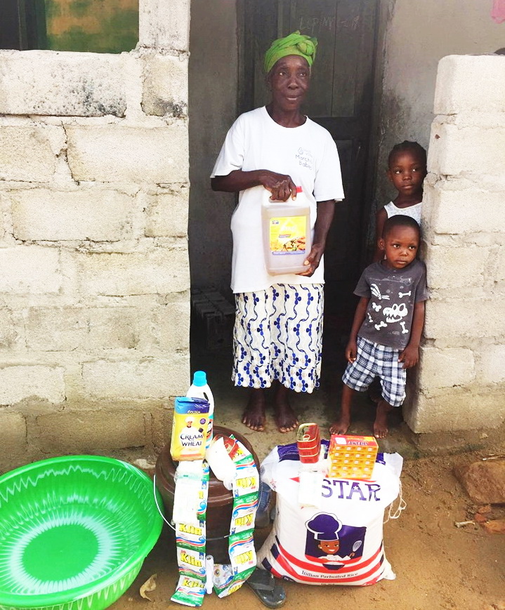 A Food Hamper for A Single Mother or Grandma with Children