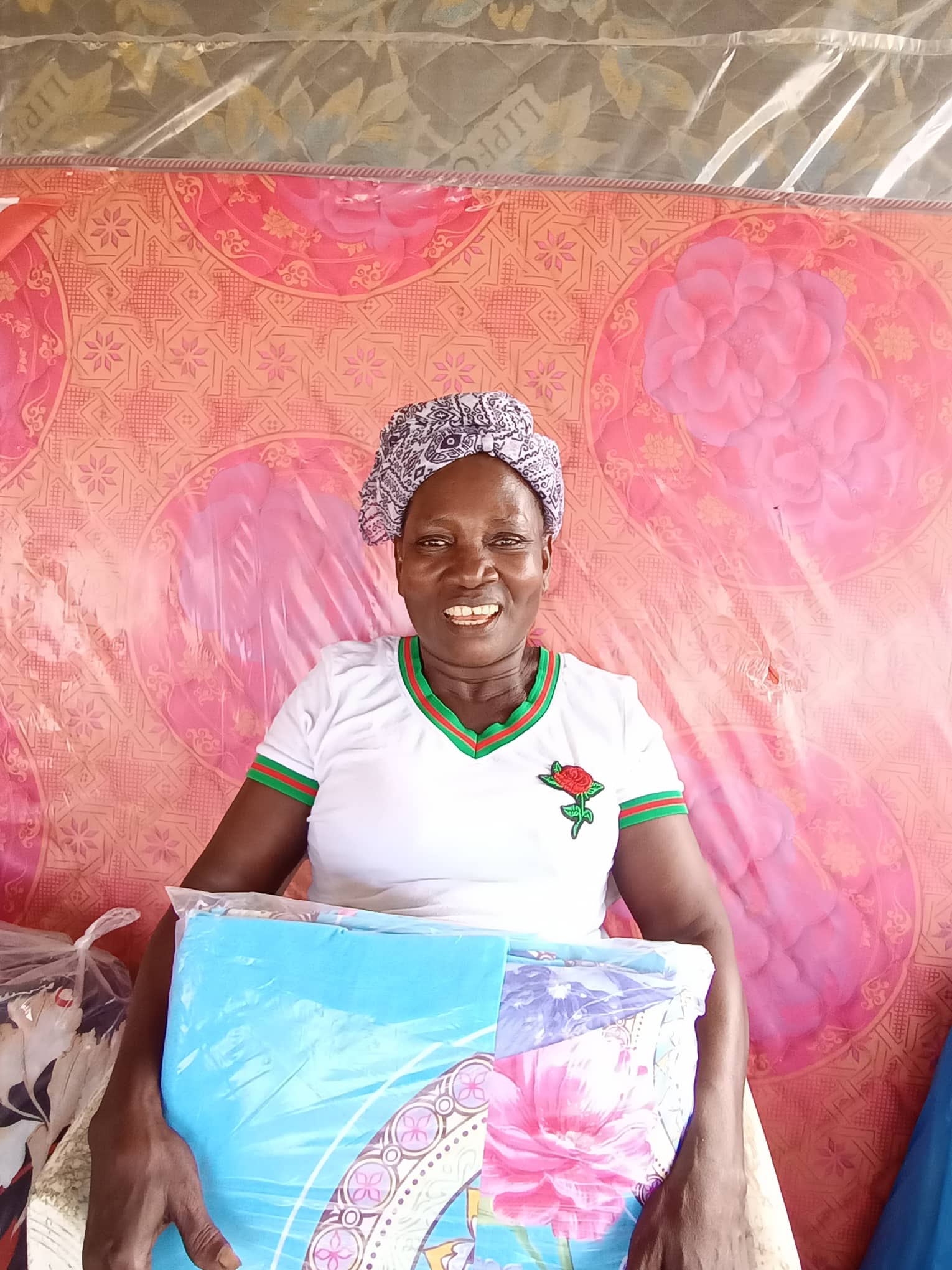Widow Fannie is so happy for her supplies!