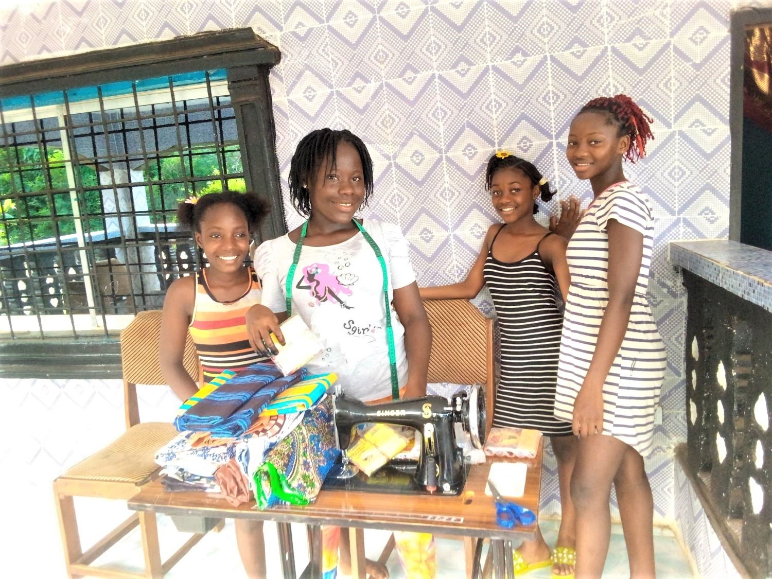 The girls were so amazed to see Jacqueline sew!  She made a dress for Linda during her visit. The girl who had difficulty learning was now a star in their eyes! God creates everyone with their own unique abilities.  Some shine in academic skills others excel in trades.