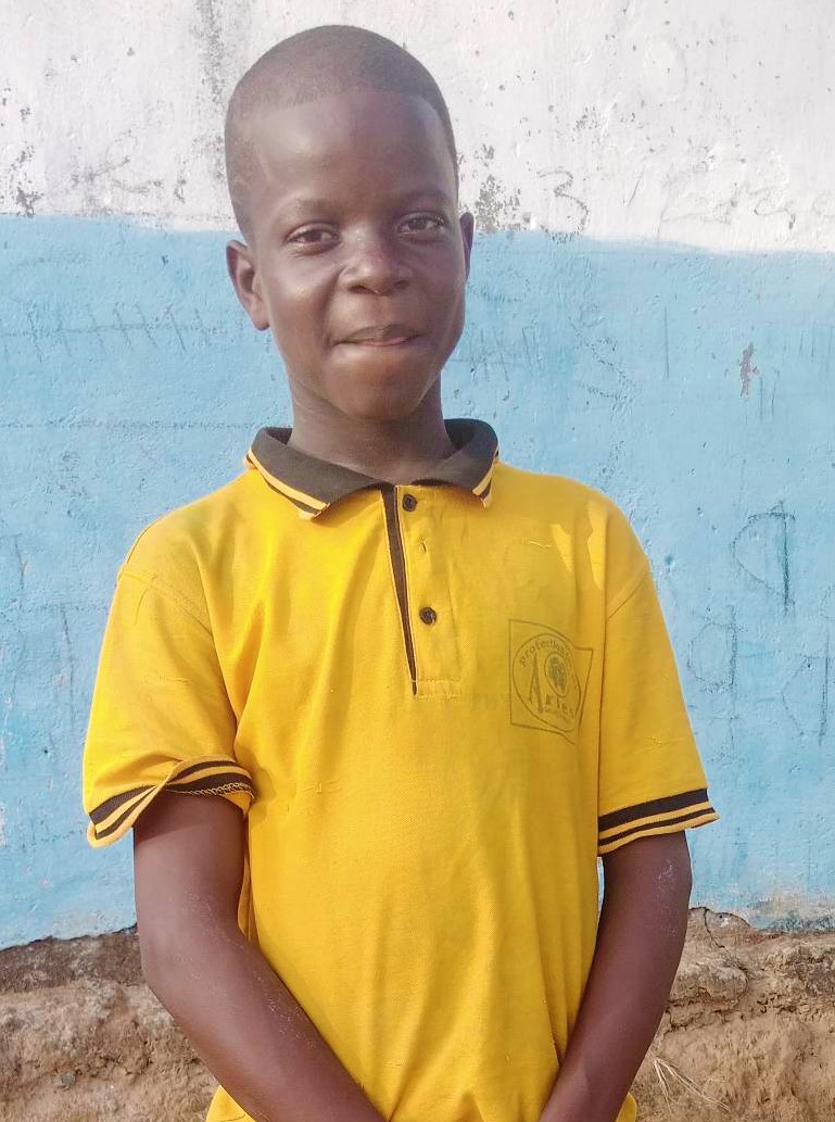 Malvine is 15 years.  He is attending school in Bong County where he lived with his late mother.