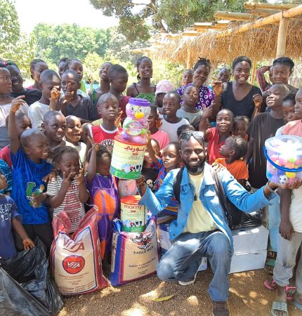 Daniel brings easter eggs and all kinds of supplies