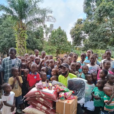 Daniel with supplies