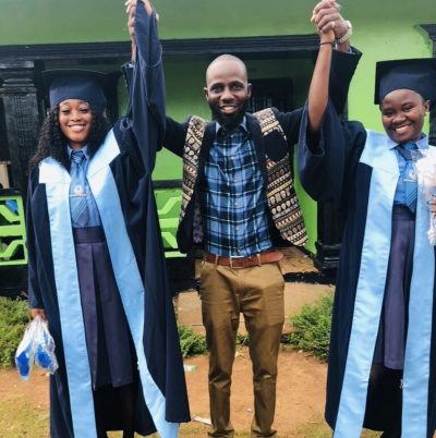 Daniel with the Girls at the Home Party