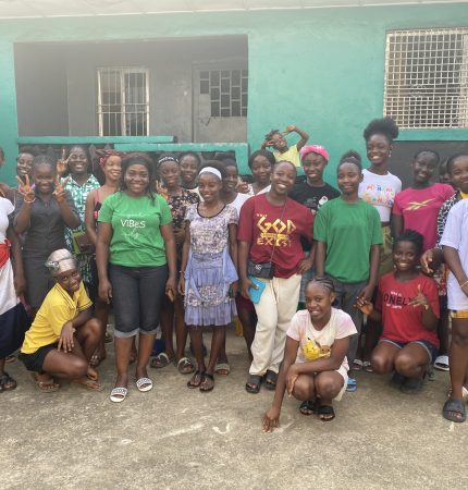 Darlyn with the girls on our visit