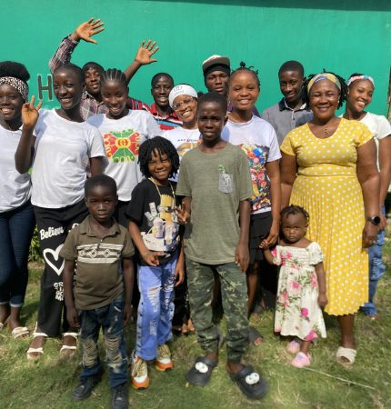 Kamah with the Children