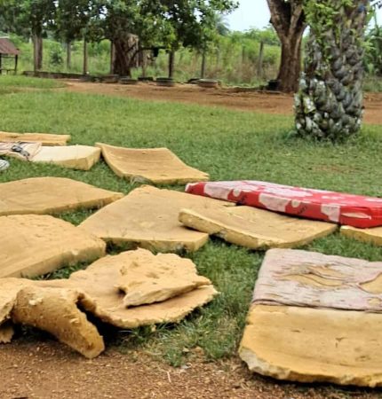 OLD WORN SPONGES THE KIDS SLEPT ON