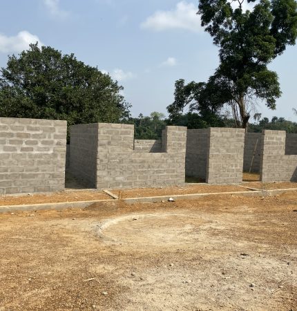 School extension started but person funding this is sick so project has stopped